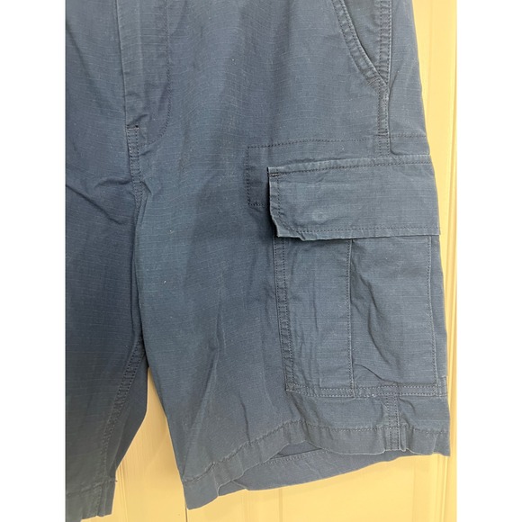 Levi Strauss & Co Cargo Shorts Men 34 Blue Ripstop Cotton Casual Utility C14 - Picture 14 of 16